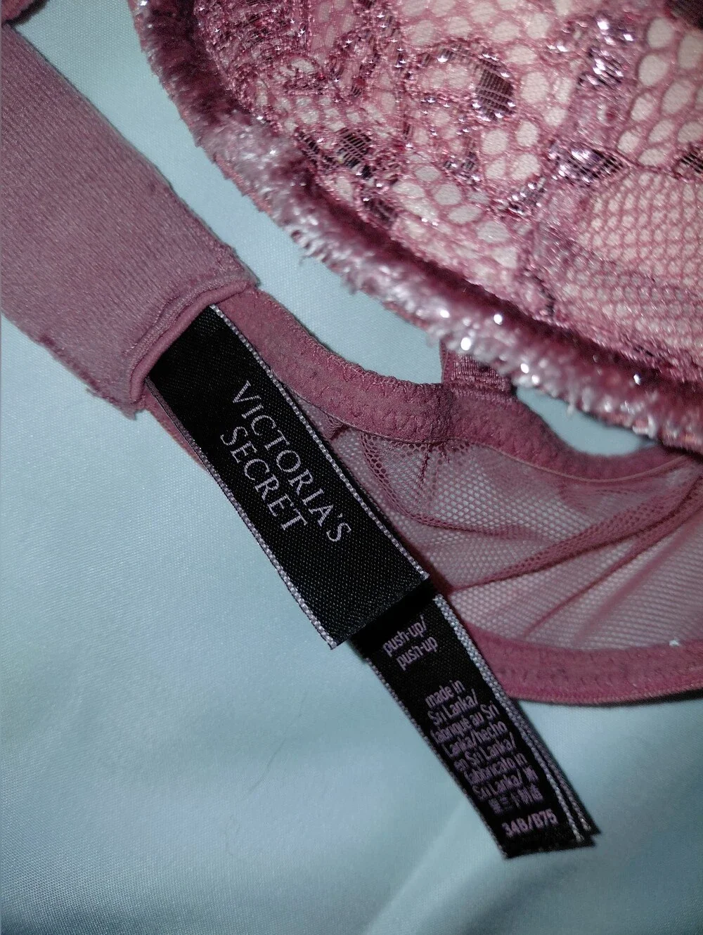 Victoria's Secret Very Sexy Lace Pushup Bra in Dusty Rose 34B